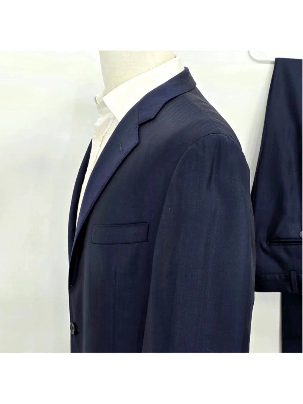 Loro Piana Super 130s Wool Suit Men 44R Navy 2 Piece Custom Tailored USA - Picture 4 of 16